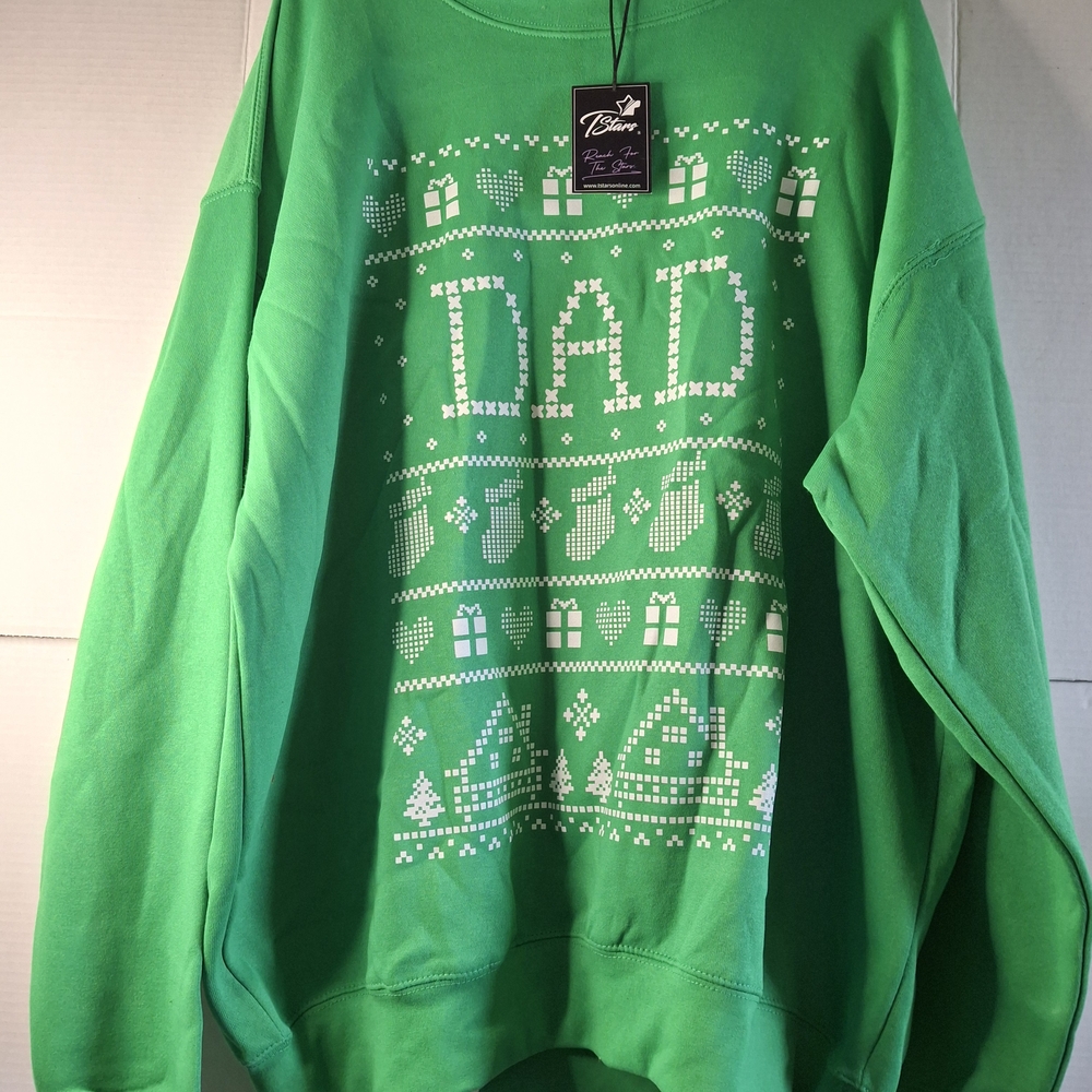 Astars Green Festive Dad Sweater
